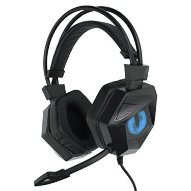 Imagem de ASHATA Fone de ouvido para jogos com microfone, Over Ear Gaming Headset com cancelamento de ruído USB 3,5 mm Interface Over Ear RGB Fone de ouvido com microfone para PC Laptop,