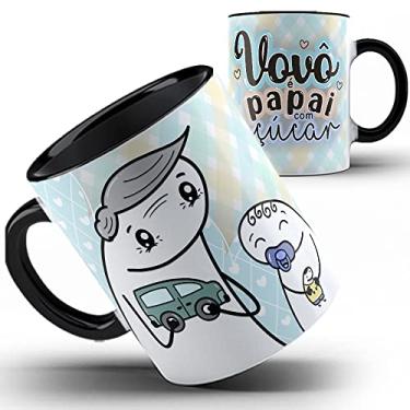 Imagem de Caneca preta Flork Vovô papai com açúcar