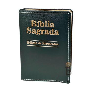 Imagem de Bíblia Sagrada Letra Pequena Luxo Preta