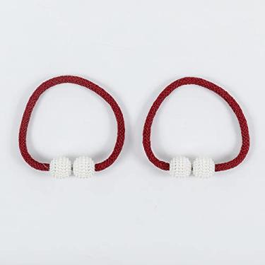 Imagem de Correia de cortina um par de ímã criativo fivela de cortina corda amarrada cinto de cortina acessórios de corda de cortina decoração tiebacks de cortina, T5,4 pcs