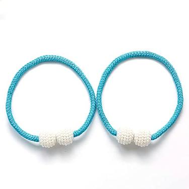 Imagem de Correia de fivela magnética de cortina de pérola sem perfurações simples, cortina DIY criativa, fivela magnética, correia de cortina, tiebacks, T13,4 pcs