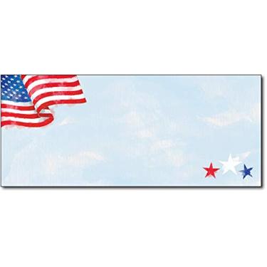 Imagem de Envelopes decorativos pintados com bandeira americana - tamanho número 10 carta comercial - 80 envelopes patrióticos