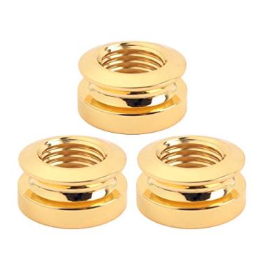 Imagem de Milisten 3 peças botão de alça de guitarra baixo captador de cobre conector final para guitarra acessório ouro GT310