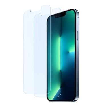 Imagem de [Pacote com 2] Protetor de tela antiluz azul YOOCH de vidro temperado para novo iPhone [6,1 polegadas] Película de vidro de proteção para os olhos, cobertura total, capa protetora de tela com luz azul