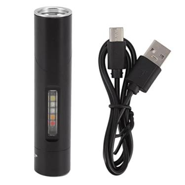 Imagem de Mini lanterna cabeça inclinável de 90 graus lanterna LED tipo C carregamento lanterna LED 11 modos de iluminação para acampamento ao ar livre caminhadas