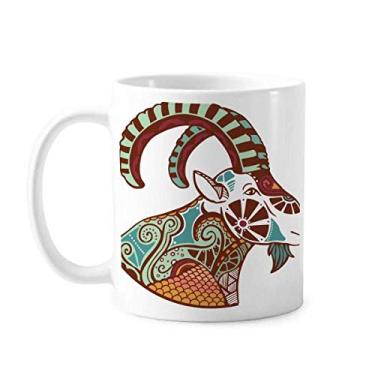 Imagem de Capricórnio Constelação símbolo do zodíaco Caneca cerâmica café porcelana copo talheres