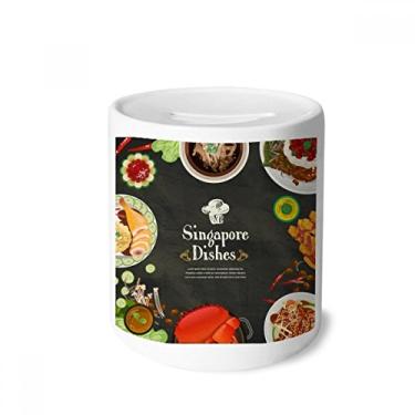 Imagem de DIYthinker Cingapura Famosos Deliciosos Pratos Dinheiro Caixa de Cerâmica Porta-Moedas Presente