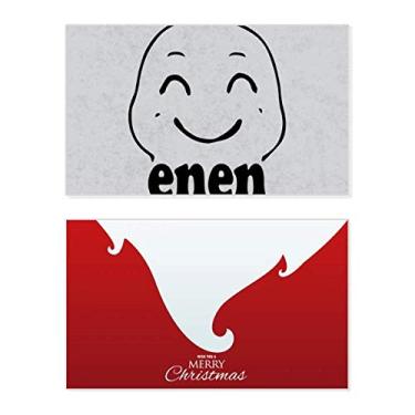 Imagem de Lovely Smile Black Cute Chat Happy Holiday Merry Christmas Cartões de parabéns mensagem de Natal