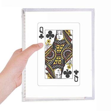 Imagem de Caderno com estampa de cartas de baralho Club Q com folhas soltas e diário recarregável