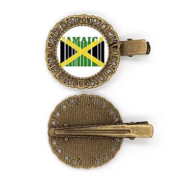 Imagem de Bandeira Nacional Jamaica Art Deco Presente Fashion Hairpin Headdress Broche Presilha de Cabelo