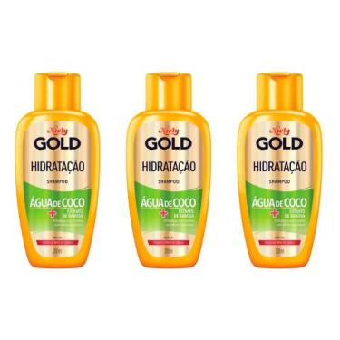 Imagem de Kit C/03 Niely Gold Shampoo Água Coco 300ml