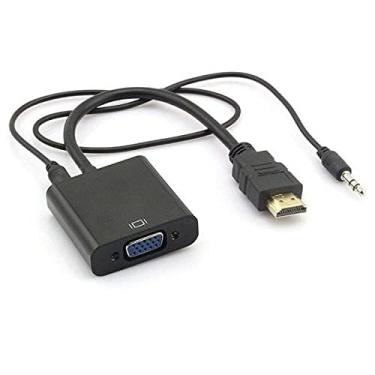 Imagem de Cabo Adaptador Hdmi Para Vga Fêmea + Áudio E P2 - Cabo Conversor