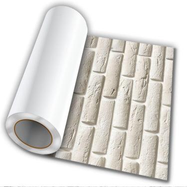 Imagem de Adesivo Autocolante Tijolo Branco 50Cmx50Cm Modelo 7