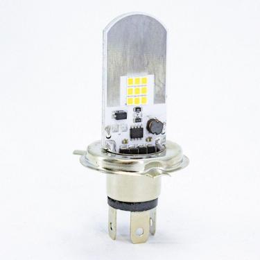 Imagem de Lâmpada LED H4 6500K Bivolt 10W 1300LM Efeito Xênon Carro Moto Caminhão - Autopoli