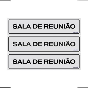 Imagem de Combo 3 Placas De Sinalização Sala De Reunião 30x7 Ekomunike - B-523/2 F9e