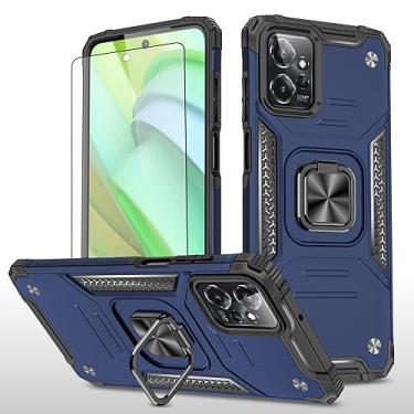 Imagem de Asuwish Capa de telefone para Motorola Moto G Power 5G 2023 com protetor de tela de vidro temperado e suporte de anel suporte fino híbrido protetor móvel acessórios para celular GPower G5 mulheres