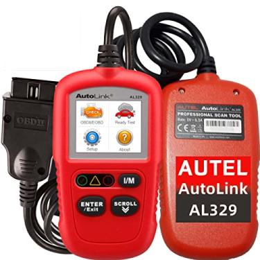 Imagem de Autel AL329 AutoLink Veículo OBD2 Ferramenta de Diagnóstico Leitor de Código de Carro com Chave de Prontidão I/M Leitura/Apagamento Códigos Desliga MIL Plug and Play Recupera VIN/CALID/CVN Atualização