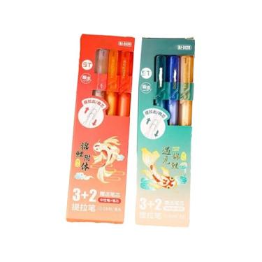 Imagem de Joucien 3 peças/caixa -0,5 mm Creative Lucky Koi Neutral Pen ST Head Speed Drying Black Neutral Pen - Verde