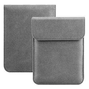 Imagem de HoYiXi Capa universal para Kindle Paperwhite/Colorsoft/Signature Edition 2024-2012 de 15,2 cm, 17,8 cm, capa para leitor de ebook Kobo/Tolino/Pocketbook de 15,2 cm, cinza