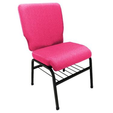 Imagem de 01 Cadeira para Igrejas c/ Porta Biblía e Porta Cálice Rosa - Design O