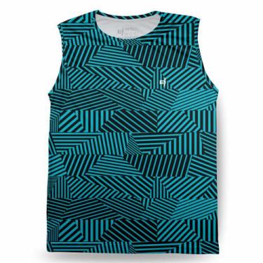 Imagem de Regata Cavada Masculina Esportiva Dry Musculação Caminhada Corrida Aca