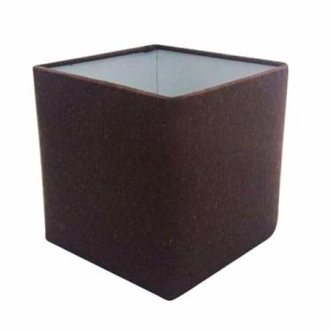 Imagem de Cúpula em tecido quadrada abajur luminária cp-25/25x25cm café - Vivare