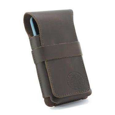 Imagem de Bainha Protetora Capinha Couro Celular Medalha De Sao Bento Passador P