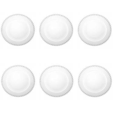 Imagem de Conjunto de Pratos de Sobremesa de Cristal 06 Peças Coração Lyor, Tran