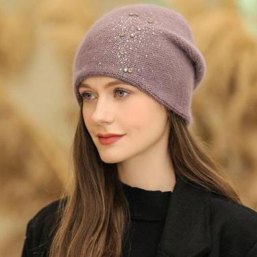 Imagem de Touca Inverno Feminino Pele De Coelho Casual - ElaShopp