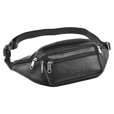 Imagem de Bolsa / Pochete STONES em Couro Galvani, Preto