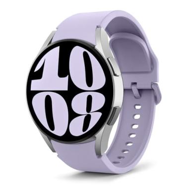 Imagem de MoKo Compatível com Samsung Galaxy Watch 6 5 4 Band 40 mm 44 mm, Galaxy Watch 5 Pro Band 45 mm, Galaxy Watch 6 Classic Band, 4 Classic Band, 20 mm pulseira esportiva de silicone feminina masculina,