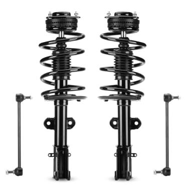 Imagem de Amortecedores dianteiros com mola helicoidal e elos de barra oscilante para Dodge Grand Caravan 2008-2020 (Exc. RT, GT)/Chrysler Town & Country 2008-2016 (Exc. S), substituição do conjunto do