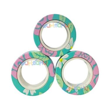 Imagem de Conjunto de 3 Giradores Magnéticos Coloridos - Brinquedo Antiestresse 