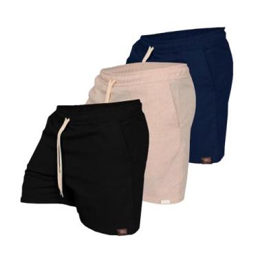 Imagem de Kit 3 Shorts De Linho Premium Short Mauricinho Verão Praia - Bluhen