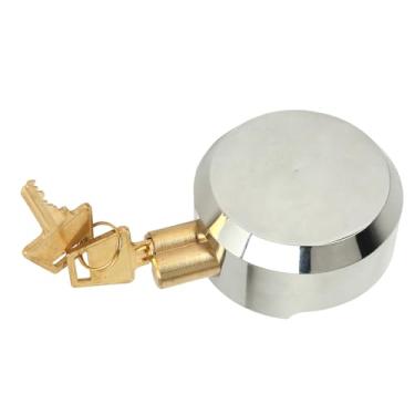 Imagem de Cadeados de Manilha Oculta de Alta Segurança, Trava de Disco de Porta de Trailer Resistente a Intromissões, Vem Com 2 Chaves, Adequado para Armazéns, Contêineres - Proteja Sua