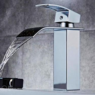 Imagem de Torneira Misturador Monocomando Cascata Banheiro Lavabo Inox - Camppor