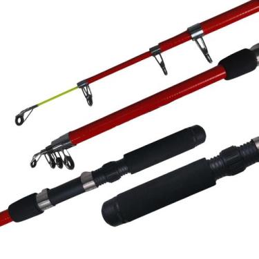 Imagem de Vara Telescópica Molinete JP Pampoo - Jaú Pesca, 1,65m, Vermelho