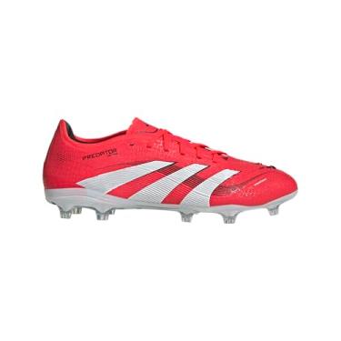 Imagem de adidas Tênis unissex Pro Firm Ground, Vermelho lúcido, branco/preto, 11 Women/10 Men
