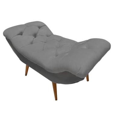 Imagem de Recamier Sofá Calçadeira 1 M Realeza (Suede Cinza Escuro)
