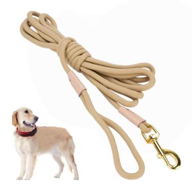 Imagem de Coleira de Cachorro de Corda Longa de Animais de Estimação, Treino de Cães Flexíveis para Serviços Pesados ​​Coleira para Cães Grandes Pequenos Cães Gatos Passeios