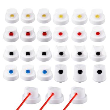 Imagem de Tinoaly 27 peças de tampas de tinta spray, bico universal de tinta spray de coloração rápida, bicos de tinta para pintura de arte de grafite de parede