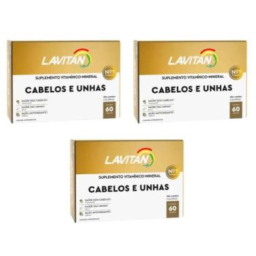 Imagem de Kit C3 Suplemento Alimentar Cabelos e Unhas C60 cps- Lavitan - Cimed