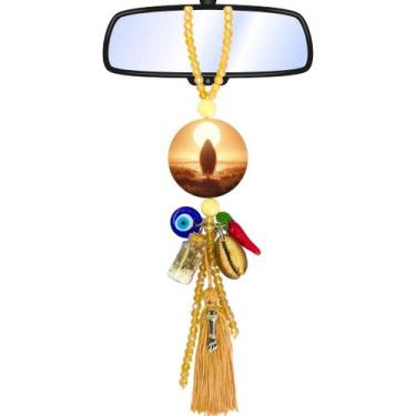 Imagem de Chaveiro Guia Patuá Proteção Orixá Obaluaê Retrovisor Carro - Balaio d