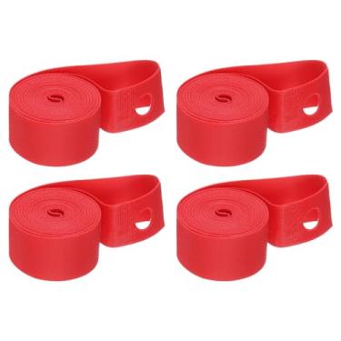 Imagem de HARFINGTON 4 tiras de aro de bicicleta 69,8 cm x 20 mm nylon forro de pneu de bicicleta fita de aro de roda de bicicleta fita de tubo interno protetor de almofada de proteção anti-arranhões para Road