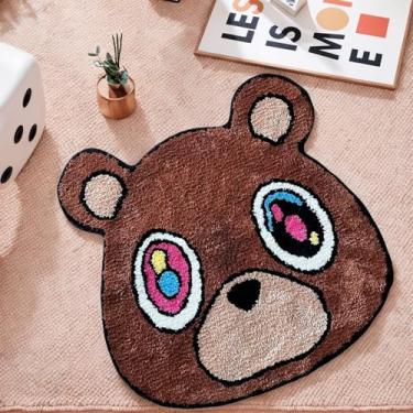 Imagem de HYPEECE Tapete de urso de formatura – decoração de quarto Hypebeast, tapetes ultramacios Hypebeast com suporte antiderrapante TPR, tapete fofo de pelúcia na moda, tapetes legais para quarto e caverna