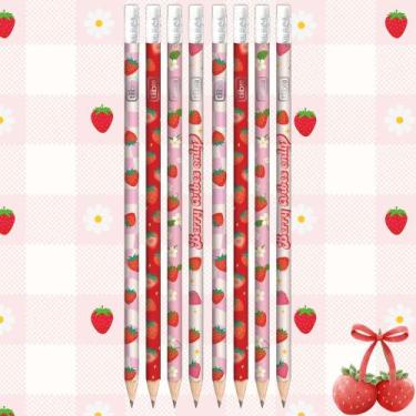 Imagem de Kit Lápis Preto com Borracha Morangos Be Berry (2, 4, 8, 10 ou 12) Uni