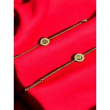 Imagem de Kit Pulseiras Femininas Coração Banhada a Ouro 18k Luxo - ToJoia18k