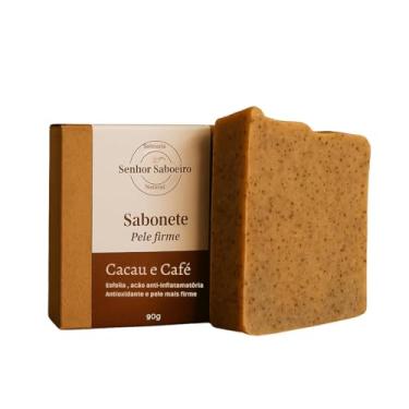Imagem de Sabonete de Café Senhor Saboeiro Estimula Colágeno Esfoliante Facial Corporal Rico em Antioxidantes Limpeza e Hidratação 90g