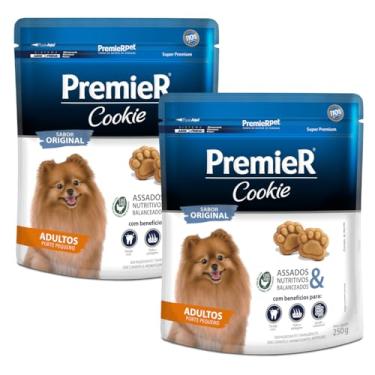 Imagem de Kit 2 Biscoitos Premier Cookie para Cães Adultos Porte Pequeno Sabor Original 2 x 250G
