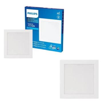 Imagem de 2 Luminária Led 18w Philips Sobrepor 6500k Luz Fria Bivolt